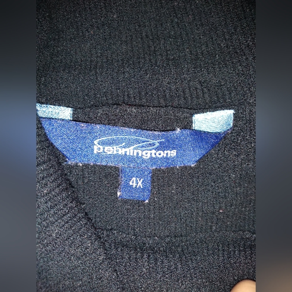 Retro Penningtons Black Split Turtleneck Sweater, Size 4X, Y2K Style - Picture 8 of 12